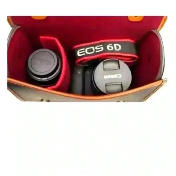 Luxury Leather DSLR Camera Bag Insert Case Messenger Shoulder Bag 10B908 - Picture 5 of 8